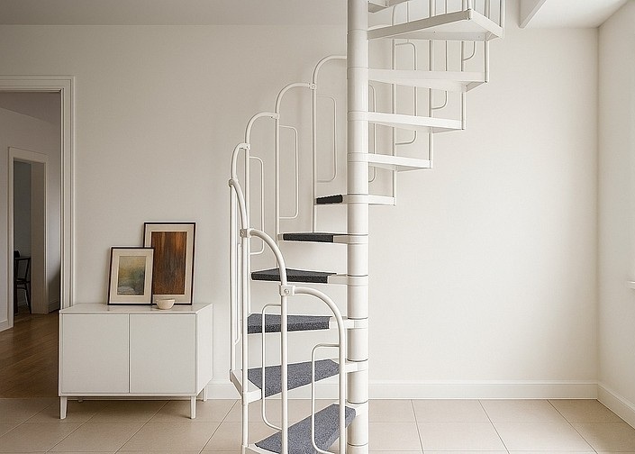 Papatya Çelik Merdiven – ÇAP 100X100 H:242-284CM